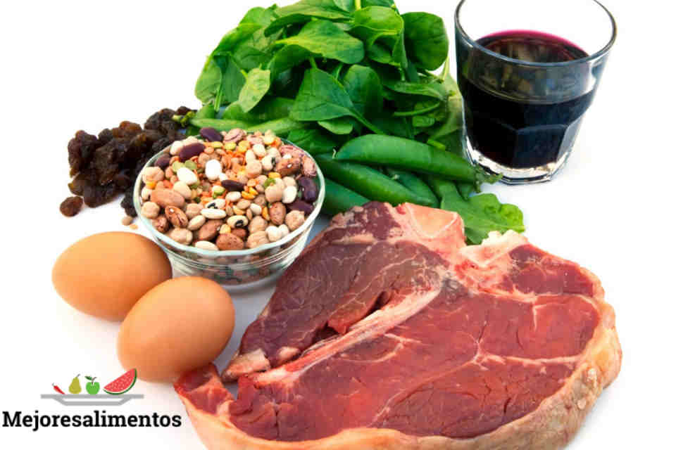 lista de alimentos ricos en hierro para combatir la anemia