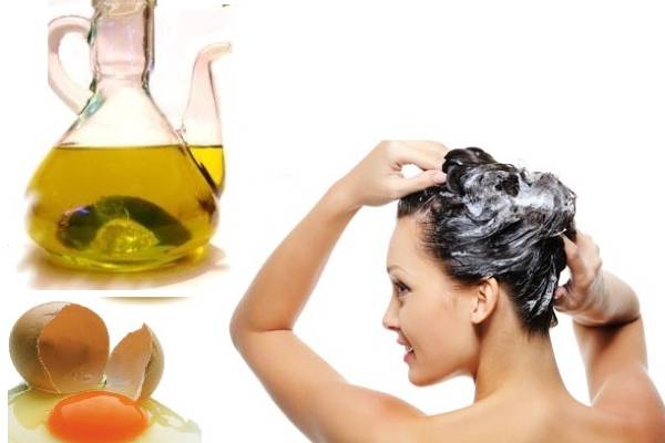 Mascarilla de aceite de oliva con yema de huevo para el cabello